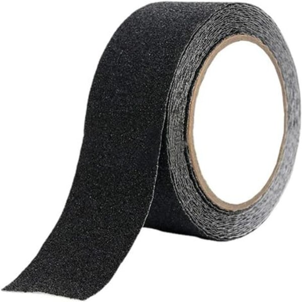 Svart halkfri inomhus-/utomhustejp - (5m x 25mm)