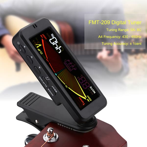 Flanger FMT 209 Digital Stämapparat med Clip för Kromatisk Gitarr Bas Ukulele Violin