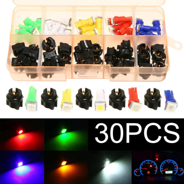 12V30PCS kjøretøy LED-pære dashbord, kjøretøy, yacht, båt