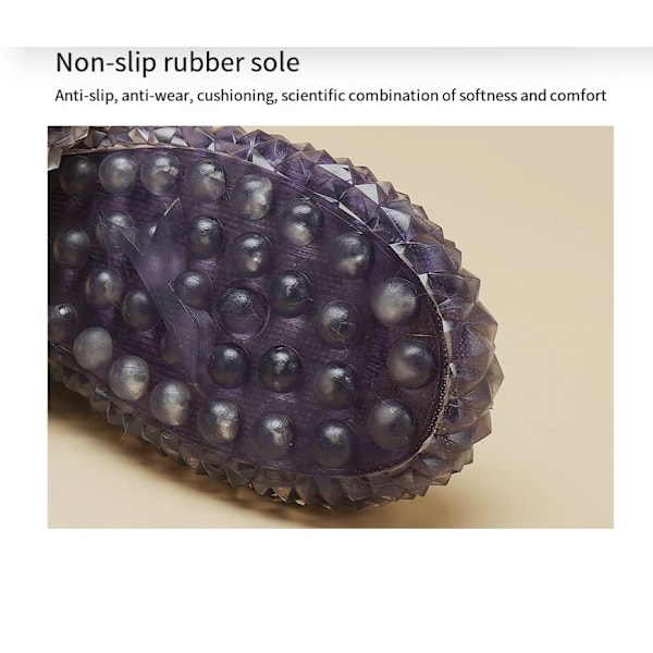 Bløde sålede anti-slip hurtige vandstøvler, mænds og kvinders snorkelstrandstøvler med sokker Purple 36-37