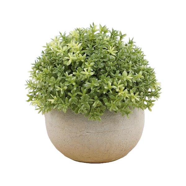 Kunstige potteplanter Falske mini kunstige planter Grønt græs Blomster pottegrønne planter velegnet til badeværelsesdekoration (gule babytårer 2 stk)
