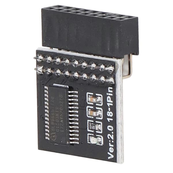 TPM2.0 Sikkerhedsmodul 18pin til ASROCK Bundkort LPC Kort til WIN11 Opgraderingstest Sort
