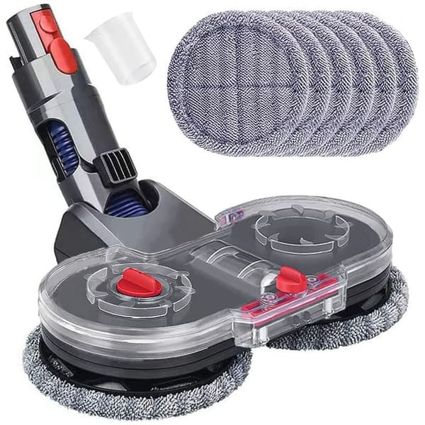 Elektrisk mopphode for Dyson V11 V10 V15 V8 V7 støvsuger, feiehode med tank og 6 vaskbare mopper -- TRIMEC