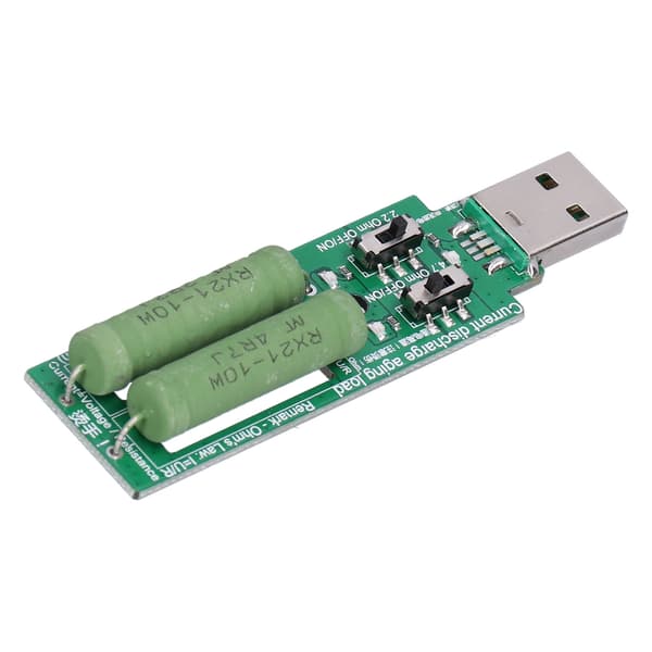 Mini USB Belastningstester Power Bank 1A 2A Strømafbryder 5VDC