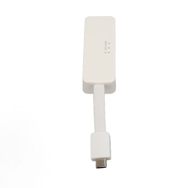 USB til RJ45 Adapter 2500M Plug and Play Bærbar Bredt Kompatibel USB til Ethernet Adapter til Laptop Tablet Type C Hvid