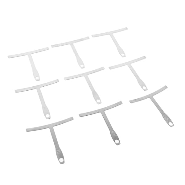 9 stk. Guitar Radius Målere Rustfrit Stål Understrengs Radius Målelineal Guitar Luthier Værktøj