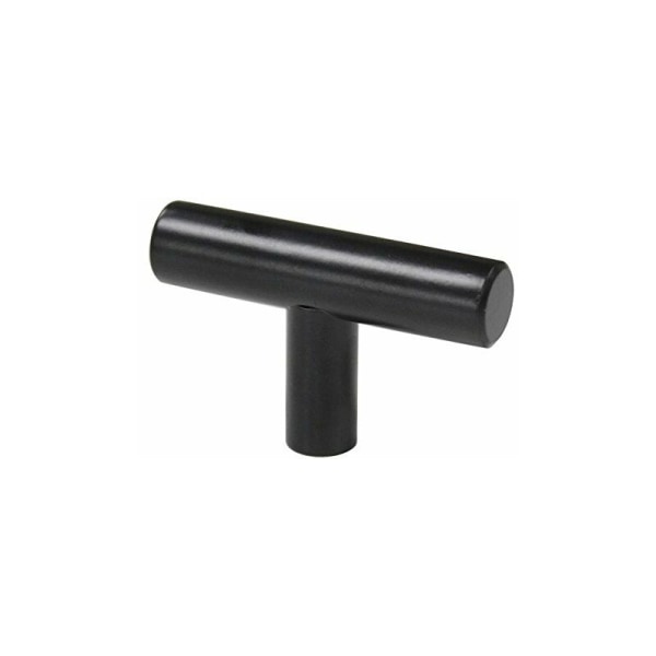 Set med 10 Skåpknopp Dörr T Bar Stick Lådor, Rostfritt stål Knopp Skåpdörr Sovrum Köksmöbler Svart - T