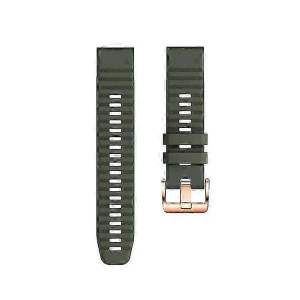 Kompatible urremme til Garmin Fenix 7S/6S Pro/5S Plus/Instinct 2S - 20 mm rosaguldstribet silikonerem Turquoise