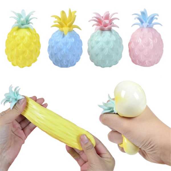 Ananas Stress Bold Squeeze Ball Ananas Blød legetøj Kugle Vent Ananas (4 STK)