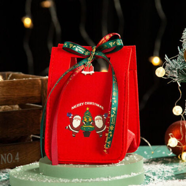 Esker julepose, gavepose med håndtak for små gaver, høytider, nyttår, julefestutstyr