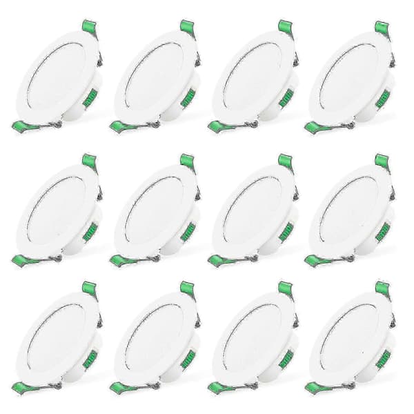 12 stk 7W Hvide LED Downlight Indbyggede Loftslamper Tynde Spotlights[ht]