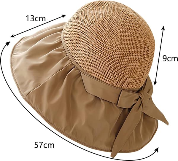 Dame Solhat UPF 50+ Stråhat Sommerhat Dame Mor Piger Strandhat—ht