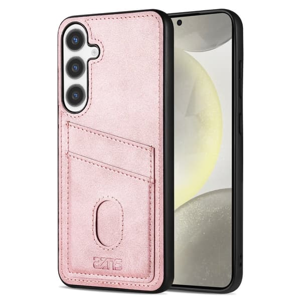 Samsung Galaxy S25 Skal Med Kortfack Läder Roséguld 30