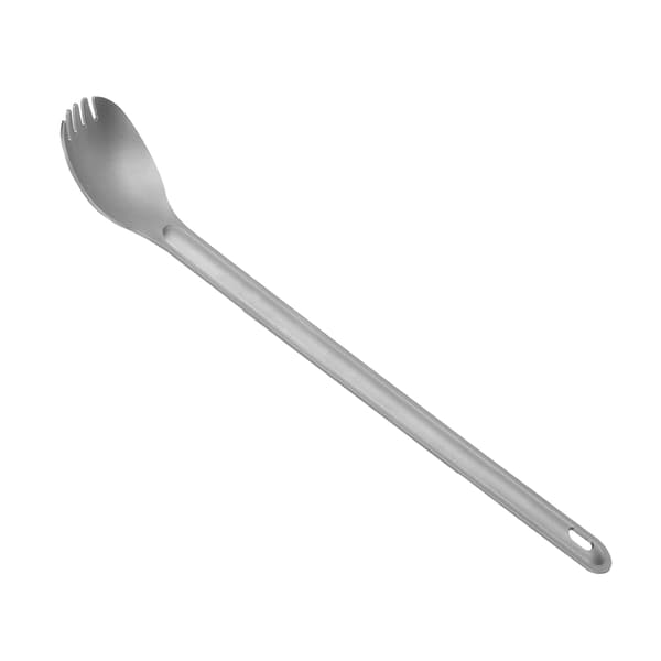 Titanium Camping Spork Langt Håndtak Lett Skje Gaffel