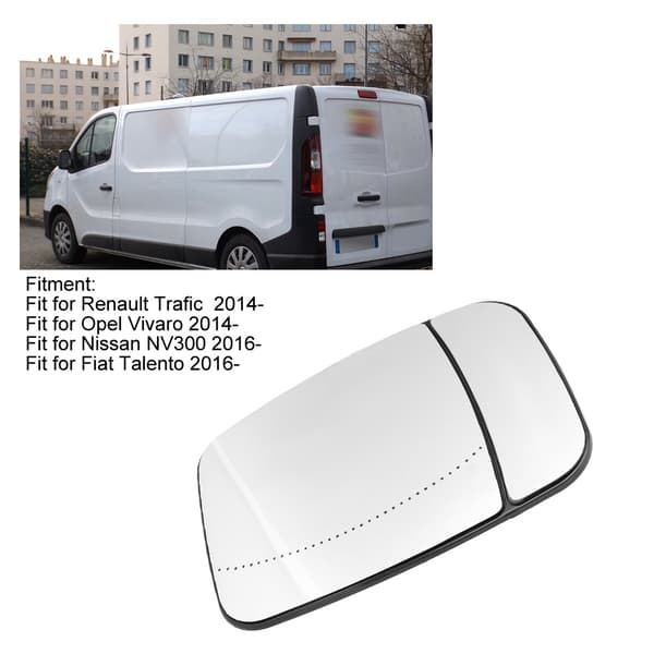 Renault Trafic Vänster Sida Dörr Uppvärmd Sidospegelglas 95517329