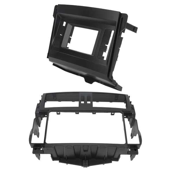 2ST Bil Stereo Radio Panel Trim Glat Sort Dashboard Panel Rammeudskiftning til Prado GXL 2010
