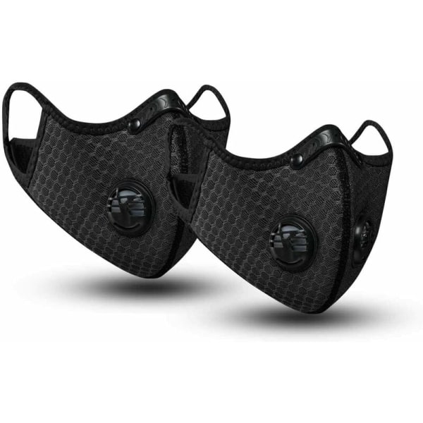 sportshåndklæde støvmasker, med aktivt kulfilter, vaskbar, genanvendelig og åndbar, velegnet til udendørs aktiviteter