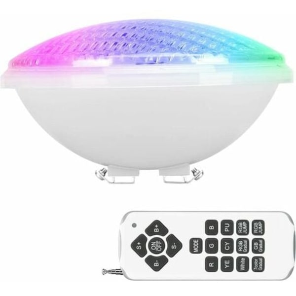 RGBW 40W PAR56 poolljus, LED poolspotlight vattentät IP68, LED nedsänkbar poolljus 12V DC/AC, Multicolor Submersi