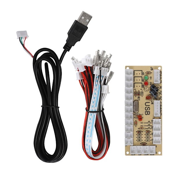 Arcade Spill USB Encoder Kontroller med Akryl Krystallkabinett for Raspberry Pi og PC Mainframe822A