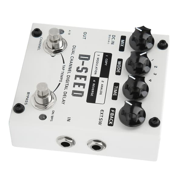 Dual Channel 4 Modus Elektrisk Gitar Digital Delay Monoblock Effektor DC9V 75mA
