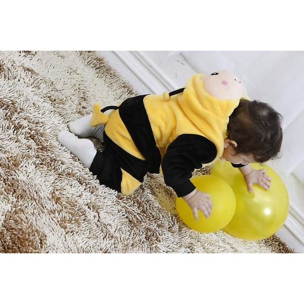 Baby dinosauruksen puku Lasten söpö huppari haalari Halloween Bee 6-12 Months
