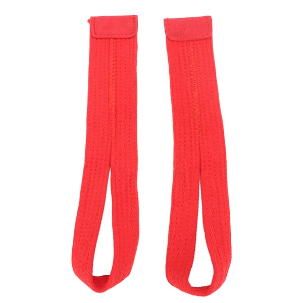 1 par løftestropper for håndledd, myk polyester, fast antiskli, treningsstudio, styrketrening, håndleddsrem, rød