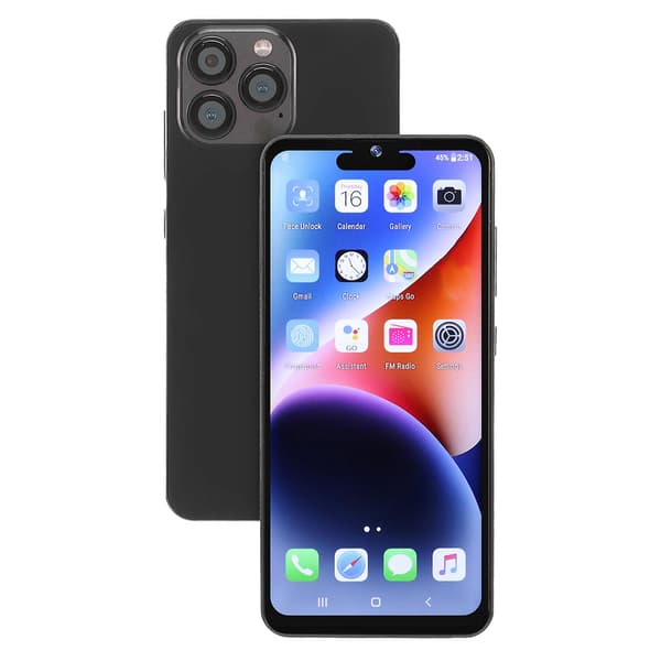 6.53\" Android 10 Smartphone, 3G Ulåst, 4GB RAM, 64GB ROM, Lang Batterilevetid, EU Stik, Sort