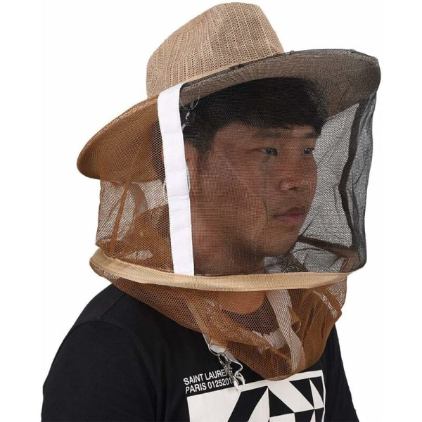 Cowboy Bee Hat Anti-Bee Hat Mehiläishoitajan suojahattu Kestävä puutarhamehiläishoitajan hattu