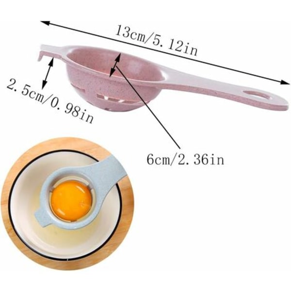 Fonepro 4 delar vetehalms äggulaseparator, bärbar äggulaseparator, bekväm mini äggulaseparator, äggseparator