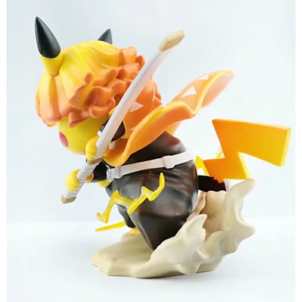 Coldplay Anime Figur Ghost Slayer Blade Lightning My Wife Shanyi Pikachu Q Version Model Box Figure (My Wife Shanyi Pikachu)