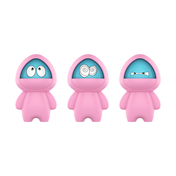 Ansigtsskiftende Masked Warrior Sjovt dekompressionslegetøj Børns dekompressionslegetøj Ansigtsskiftende Masked Warriors-Pink (3 stk)