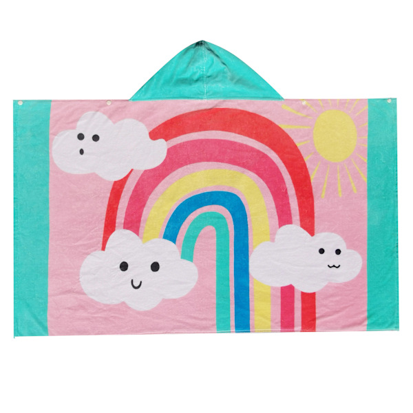Huva bomullsbadrock för barn Cloud Rainbow DP-29 Längd 76 cm,