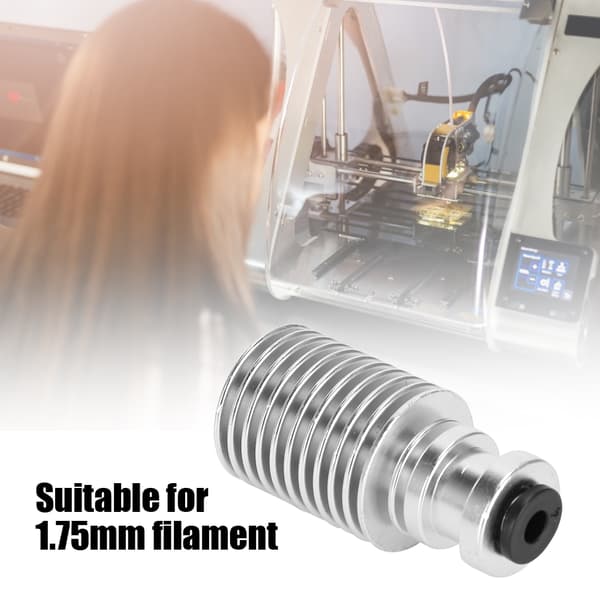 Køleplade Ekstruder Sølv Rustfrit Stål 1.75mm Filament Opgraderingstilbehør til 3D Printer