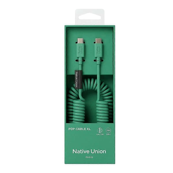 USB-C–USB-C-kaapeli 60W kierretty 2,4m POP-sarja pikalataus Green