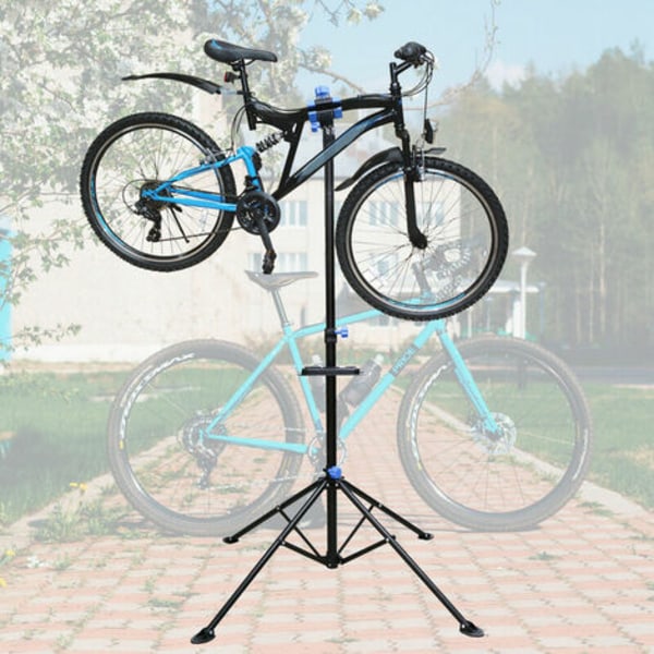 Cykelmonteringsstativ, Reparation Vedligeholdelse Værkstedsstativ Belastning 25 kg Justerbar Foldbar 108-190 cm - Sort