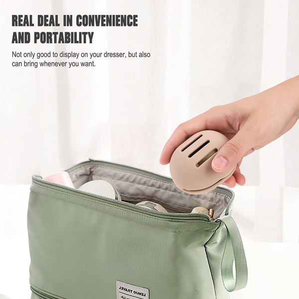 Makeup svamp holder - ubrydelig silikone rejsetaske til skønhed makeup blender - Khaki