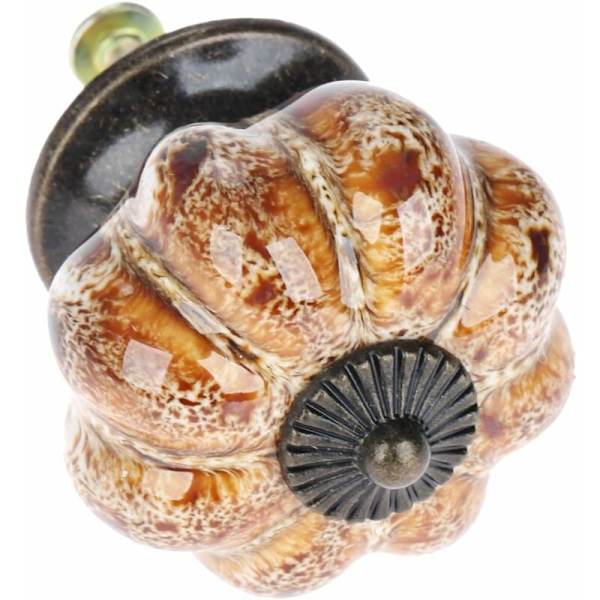 Home Pumpkin Leopard Print Keramisk Dørtrekk (Leopard White),