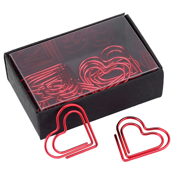 Röda hjärtformade ädelstenar 50-pack
