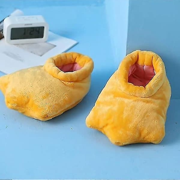 Halloween Andefødder Hjemmesko Plys Monsterfødder Cosplay Hjemmesko One Size Gul