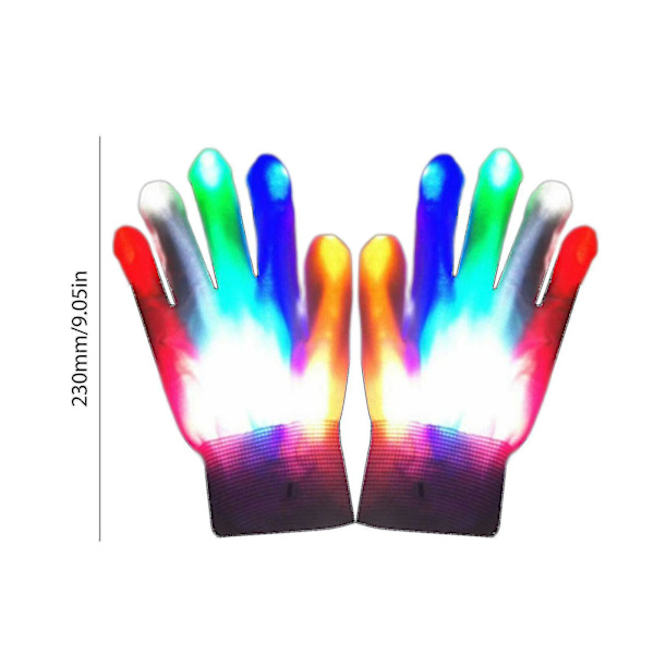 Led Blinkende Handsker Glød 7 Modes Lyser Fingerbelysning Dans Rave Party Børn Pink