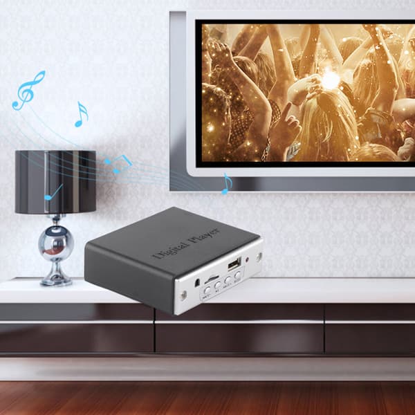 Hi Fi Ljudförstärkare MP3-dekoder Spelare med Fjärrkontroll USB 2.0 Svart