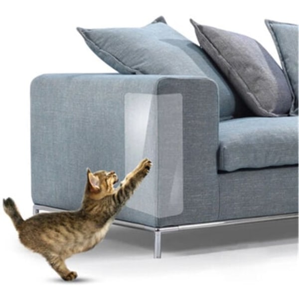 2ST Cat Soffa Protector Cover Osynlig Anti-klor Transparent klistermärke