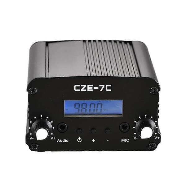 CZE-7C 7W FM-sender til supermarkedbegivenheder trådløs svart
