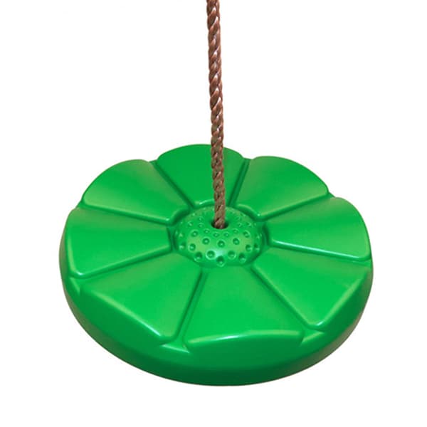 Heavy Duty Plast Disc Tree Swing med PE-rep för Barn Utomhuslekutrustning Grön