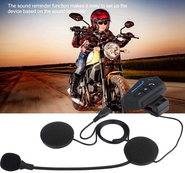 Motorcykel Bluetooth Headset - Bluetooth 5.0, Hi-Fi Lyd, Støjreduktion & Håndfri til Ski/Klatring[ht]