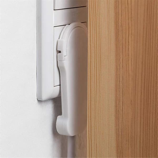 2 stk. Hvit Schuko Vinkelplugg Flat, Schuko Flat Plugg 250 V (16 A), Schuko Plugg, Schuko Plugg Flat, EU Plugg