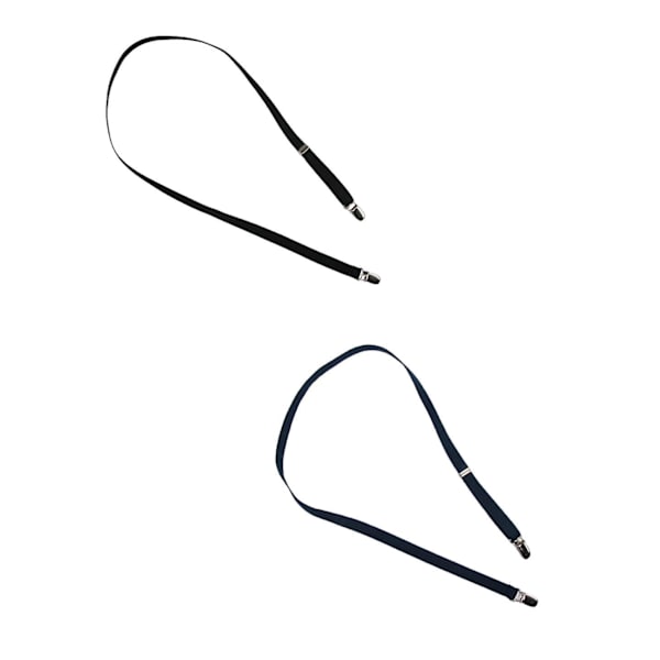 CTM Kids' elastiske 1/2 tomme justerbare vanteclips i ét stykke (2 pakke) Black/Navy one size