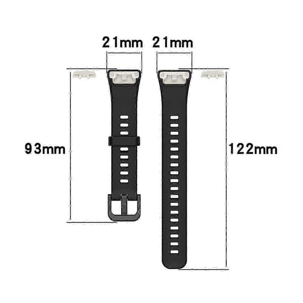 Blød sort silikonerem til Wristband 6 og Band 6 Pro Fitness Tracker Tilbehør[ht]