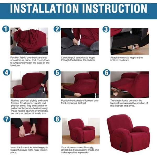 Super Stretch Sofa Slipcovers Hvile Slipcovers Hvilestol Slipcovers Monteret Form Standard/Oversized Power Lift R