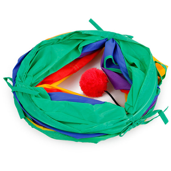 Folding Cat Channel Color Mosaic Pet Toy